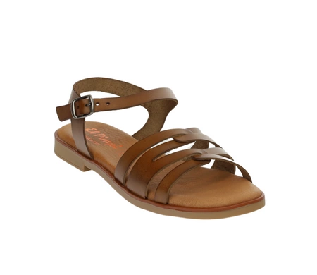 Hiszpańskie płaskie sandały skórzane rzymianki El Pimpi