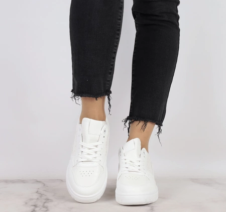 Białe snekaresy na grubej podeszwie adidasy Mc Braun