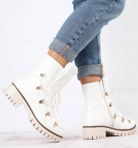 Modne trapery damskie workery z futerkiem Jezzi