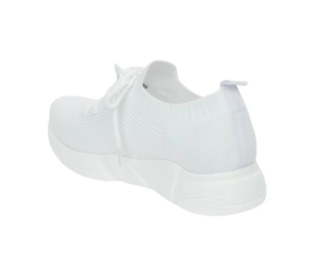 Białe buty damskie pełne wsuwane z siatki NEWS