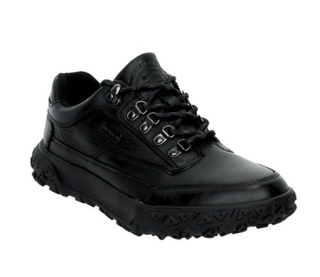 Czarne skórzane adidasy męskie wytrzymałe American Club