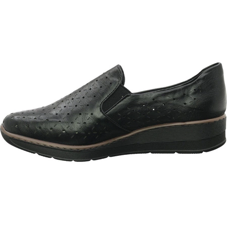 Czarne półbuty damskie eleganckie Jezzi