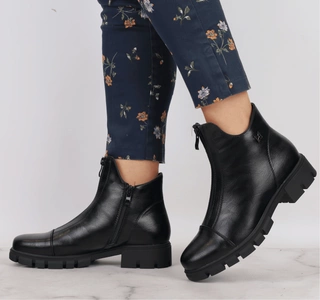 Wygodne i eleganckie półbuty zimowe damskie ocieplane botki  Jezzi