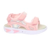 Różowe sandały dziewczęce na rzepy świecące podeszwy American Club