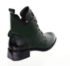 Ciemnozielone botki damskie płaskie półbuty ocieplane Jezzi