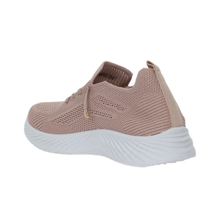 Lekkie siateczkowe adidasy damskie pudrowy róż NEWS