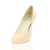 Beżowe szpilki ze skóry licowej buty ślubne Carolina by Azali