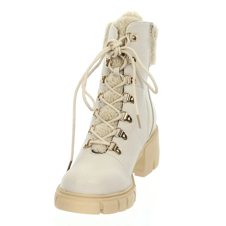 Traperki ocieplane z futerkiem na klocku Jezzi