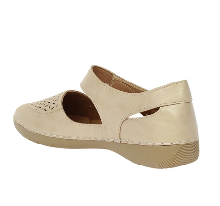 Komfortowe zabudowane sandały damskie zabudowane na rzep Jezzi