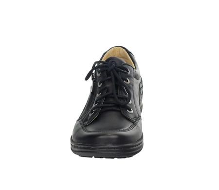 Czarne półbuty damskie skórzane komfortowe Helios 411