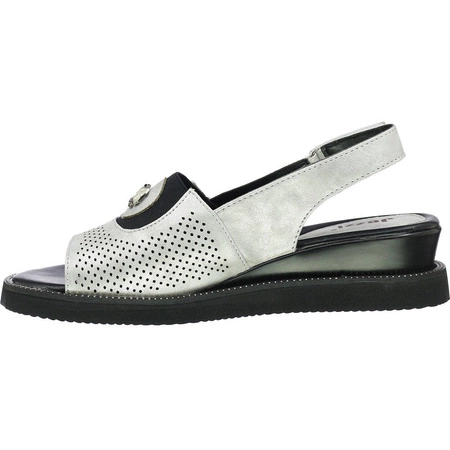 Srebrne sandały damskie komfortowe Jezzi rmr2267-2