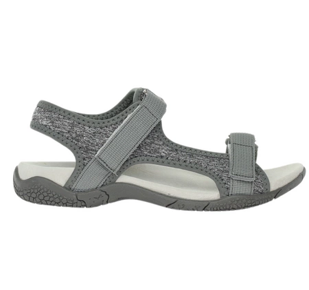 Szare sportowe sandały damskie ze skórzana wkładką American Club