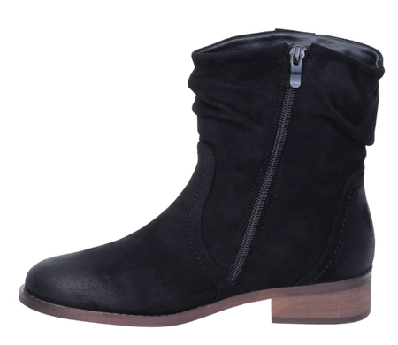 Czarne botki klasyczne na zamek saszki ocieplane Jezzi