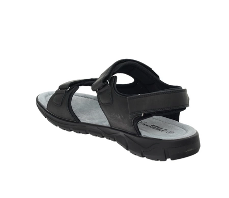 Czarne skórzane sandały męskie wytrzymałe American Club