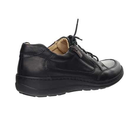 Czarne półbuty damskie skórzane komfortowe Helios model 357