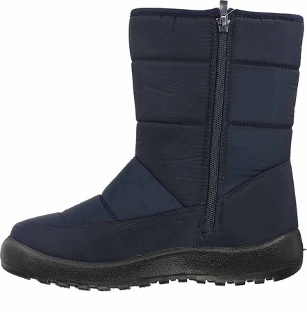 Granatowe śniegowce damskie wysokie ocieplane Jezzi