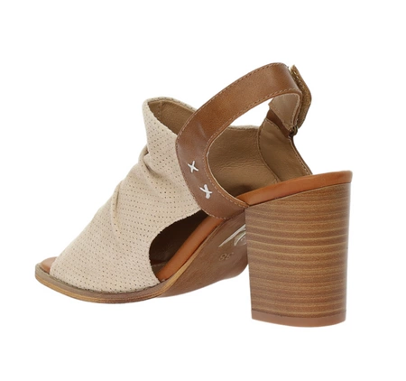 Modne sandały damskie na drewnianym słupku Jezzi