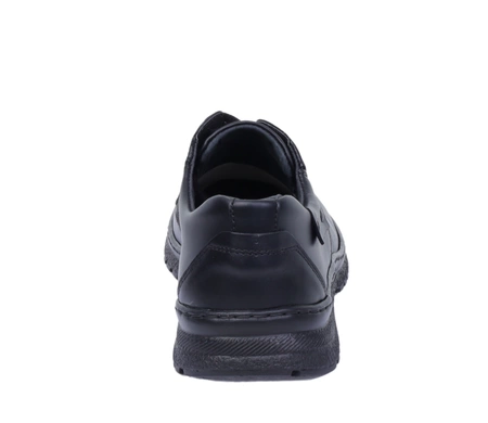 Męskie półbuty czarne skórzane garniturowe Activ