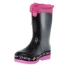 Różowe kalosze dziewczęce ze ściągaczem American Club