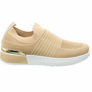 Wsuwane buty damskie adidasy NEWS beżowe