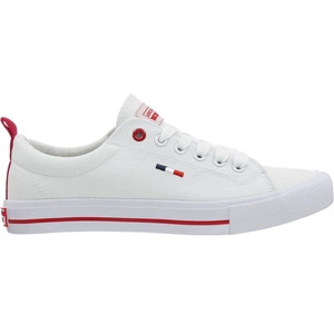 Białe trampki młodzieżowe sznurowane American Club