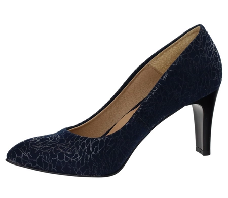 Eleganckie czółenka zamszowe na wygodnej szpilce Massimo Lucchesi