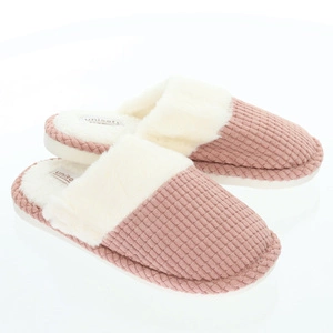 Różowe mięciutkie kapcie damskie ciepłe z zakrytymi palcami