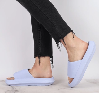 Błękitne piankowe klapki damskie lekkie American Club