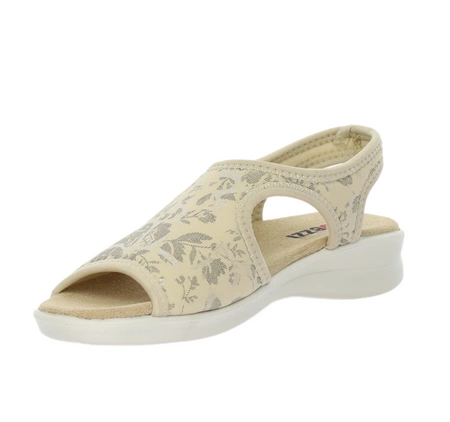 Komfortowe sandały damskie płaskie wsuwane elastyczne Jezzi