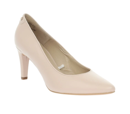 Beżowe wygodne szpilki ze skóry naturalnej RYŁKO