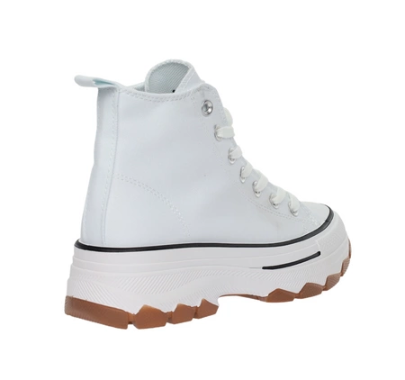 Wysokie białe trampki damskie na platformie adidasy NEWS