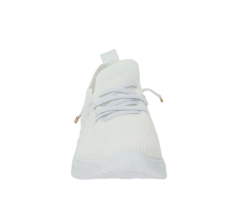 Wsuwane białe adidasy damskie wycięte siateczkowe NEWS