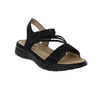Czarne lekkie sandały damskie płaskie komfortowe na rzepy Jezzi