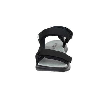 Czarne sandały męskie ze skórzaną wkładką na rzepy American Club