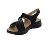 Czarne lekkie sandały damskie płaskie komfortowe na rzepy Jezzi