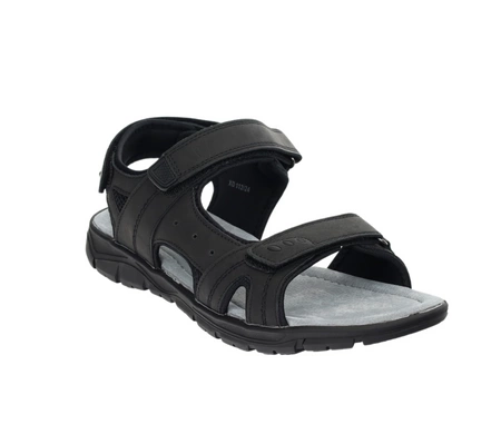 Czarne skórzane sandały męskie wytrzymałe American Club