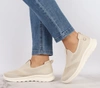 Beżowe półbuty damskie sportowe wsuwane slip-on NEWS