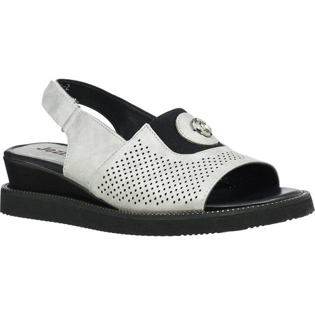 Srebrne sandały damskie komfortowe Jezzi rmr2267-2