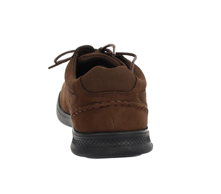 Brązowe skórzane półbuty męskie szyte American Club