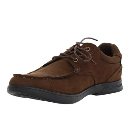 Brązowe skórzane półbuty męskie szyte American Club