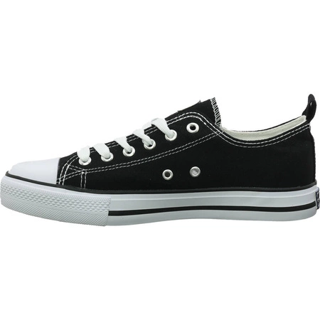 Czarne trampki męskie tenisówki szkole na białej podeszwie American Club