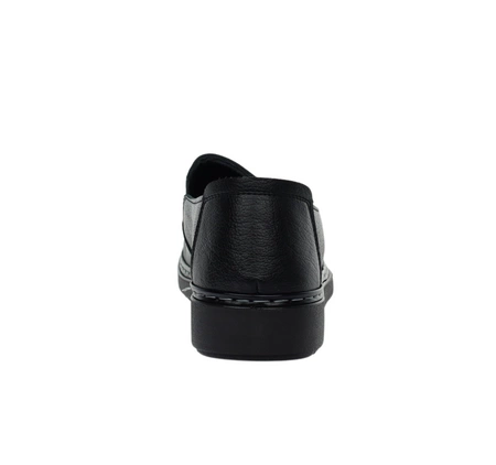 Komfortowe półbuty damskie czarne eleganckie płaskie Unisoft