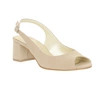 Beżowe sandały damskie na niskim obcasie eleganckie i komfortowe  Azali - Produkt Polski