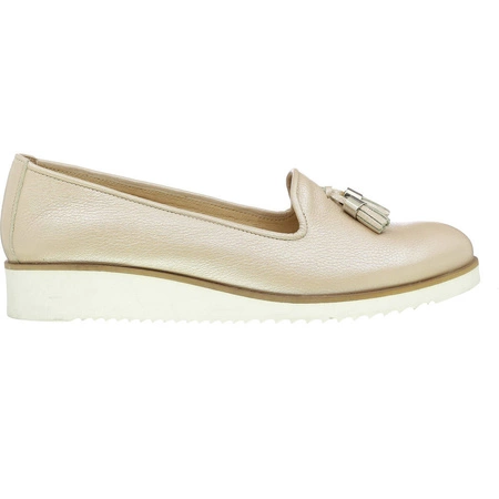 Mokasyny damskie skórzane eleganckie lordsy Gino Fabiani - Produkt Polski