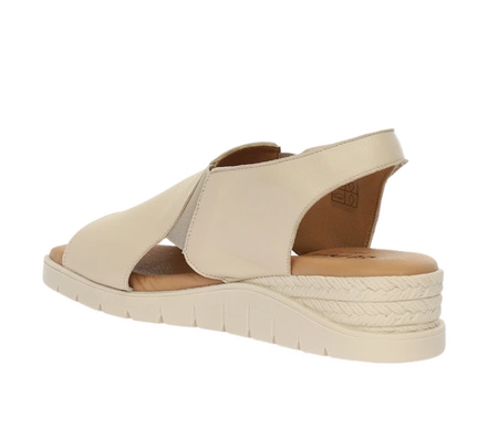 Eleganckie zdrowotne sandały skórzane na szerokie stopy tęgość H El Pimpi - Made in Spain