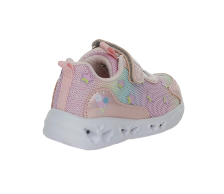 Różowe adidasy dziewczęce na rzep gwiazdki American Club