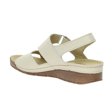 Eleganckie i komfortowe sandały damskie szyte ze skóry naturalnej Gino Fabiani - Produkt Polski