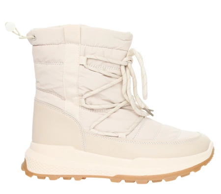 Modne beżowe śniegowce damskie na zamek sportowe Jezzi