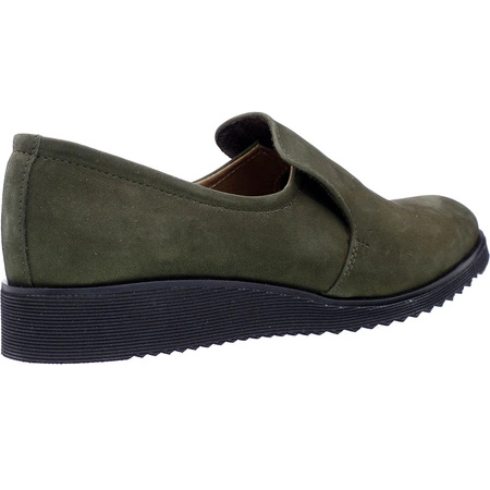 Komfortowe buty damskie ze skóry naturalnej zielone Gino Fabiani