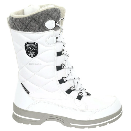 Śniegowce damskie białe wysokie wodoodporne American Club